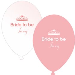 Bride to Be I'm Sexy Assorted Latex Balloons, Radar GI.BTBIS.PINK/WH