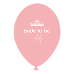 Bride to Be Lucky Printed Latex Balloons, Radar GI.BTBL.PINK
