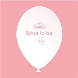 Bride to Be Lucky Printed Latex Balloons, Radar GI.BTBL.WPINK