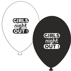 Girls Night Out Assorted Latex Balloons, Radar GI.GNO.BK/WH
