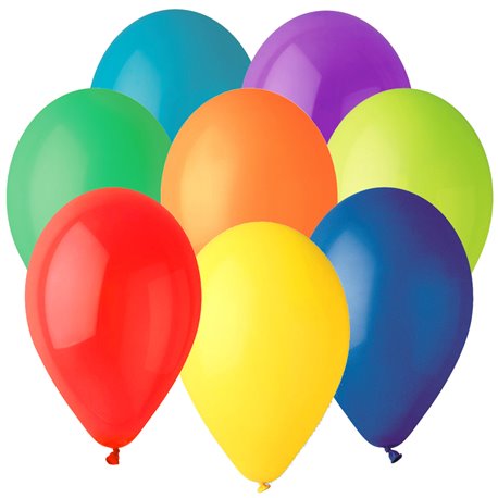 Assorted Latex Balloons , 10 inch (26 cm), Gemar G90.ASS, Pack Of 100 pieces