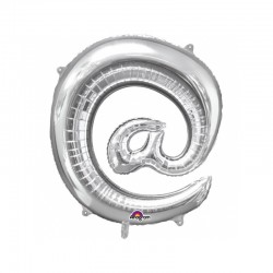 Balon Folie Simbol @ Argintiu - 41 cm, Amscan 33064