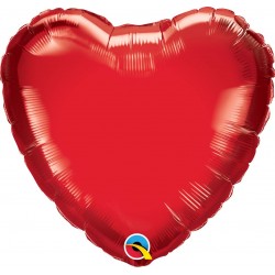 Balon mini folie rosu in forma de inima - 10 cm, Qualatex 23402, 1 buc