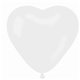 Baloane latex in forma de inima, Diametru 25 cm, Alb 01, Gemar CR.01, set 100 buc