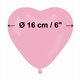Baloane latex in forma de inima, Diametru 16 cm, Rose 06, Gemar CR6.06, set 100 buc