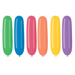 Assorted Cilinder Latex Balloons, 18 inch (45 cm), Gemar AD1, Pack Of 100 pieces