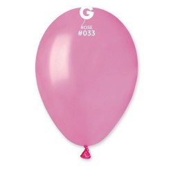 Pink 33 Metallic Latex Balloons , 8 inch (21 cm), Gemar AM80.33, Pack Of 100 pieces