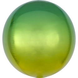 Ombre Orbz Yellow & Green Foil Balloon, 38 x 40 cm, 39846
