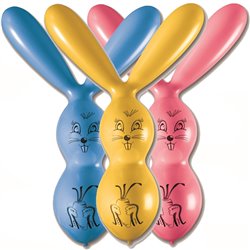 Assorted Latex Balloons - Bunny, 35 inch (90 cm), Gemar GPF35, Pack Of 50 pieces