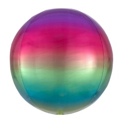 Ombre Orbz Rainbow Foil Balloon, 38 x 40 cm, 39850
