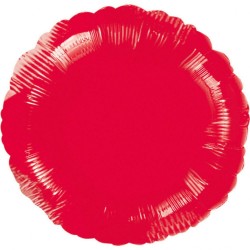 Balon Folie 45 cm Rotund Rosu, Amscan 20584, 1 buc
