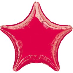 Metallic Foil Red Star Balloon 45 cm, A 30584
