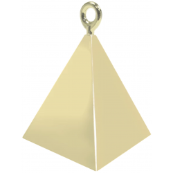 Greutate pentru baloane forma piramida - soft gold, 110 g, Qualatex 14739