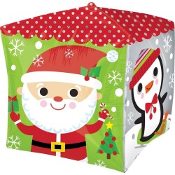 Balon Folie Cubez Santa & Holiday Characters - 38 cm, Amscan 29400