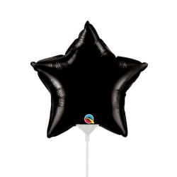 Balon mini folie onyx black - 23 cm, Qualatex 24186