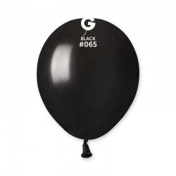 Black 65 Metallic Latex Balloons , 5 inch (13 cm), Gemar AM50.65, Pack Of 100 pieces