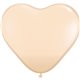 Baloane latex in forma de inima, Blush, 6", Qualatex 92526, set 100 buc