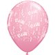 Baloane latex 11" inscriptionate It’s A Girl-A-Round Pink, Qualatex 11731, set 50 buc
