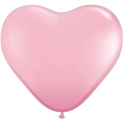 3' Pink Heart Jumbo Balloons, Qualatex 44445, Pack of 2 pieces