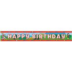 Banner decorativ pentru petrecere, Mickey Mouse Happy Birthday, Amscan 994153, 1 buc