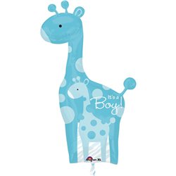 Baby Shower Balloon-Blue Wild Safari It's a Boy, Anagram, 25" x 42", 24583