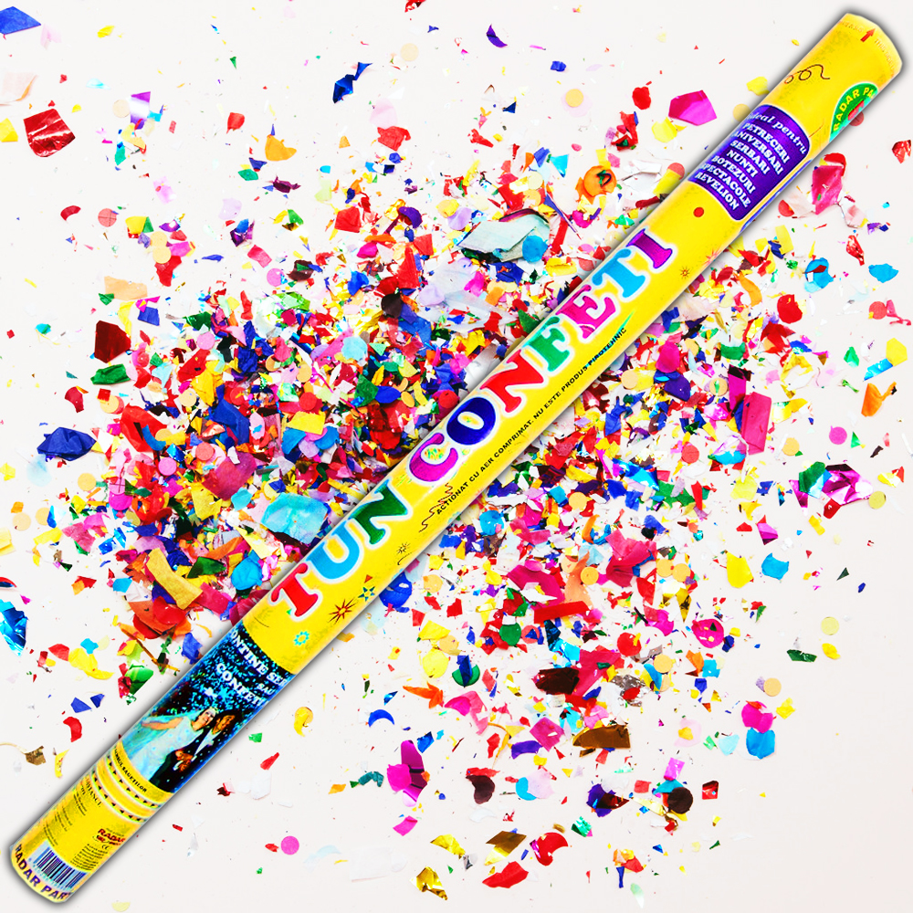 Multicolor Confetti Shooter, 100 cm, Radar TUN.82100.M, 1 piece