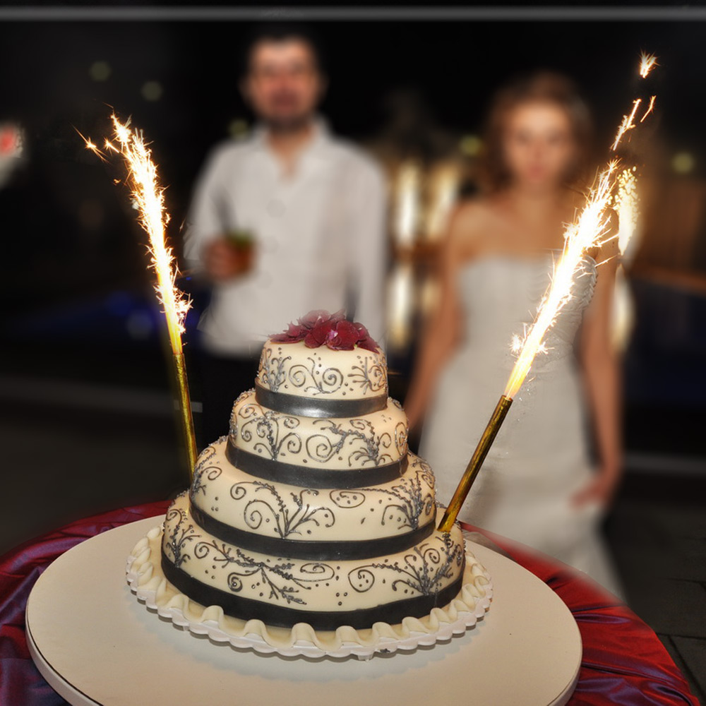 Ice Fountain Cake Candles, Radar TDTXF359, Pack of 4 pieces