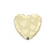Balon Folie Ivory on Ivory Hearts, Qualatex, 45 cm, 86874