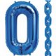 34"/86 cm Blue Deco Link Shaped Foil Balloons, Northstar Balloons 00831, 1 piece