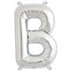 16"/41 cm Silver Letter Shaped Foil Balloons, Northstar Balloons, 1 piece