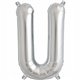 16"/41 cm Silver Letter Shaped Foil Balloons, Northstar Balloons, 1 piece