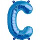 Balon Folie Litera A-Z Albastru, 41 cm / 16", Qualatex, 1 buc
