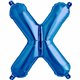 16"/41 cm Blue Letter Shaped Foil Balloons, Qualatex, 1 piece
