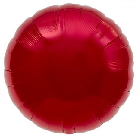 Metallic Red Circle Foil Balloon - 18"/45 cm, Northstar Balloons 00733, 1 piece