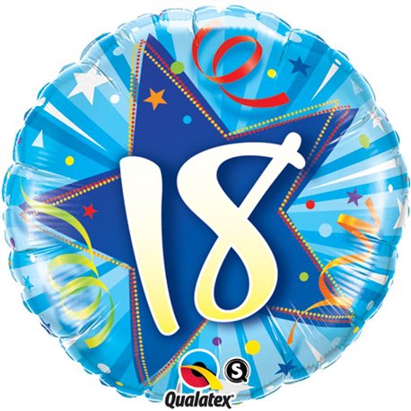 Balon Folie Happy Birthday 18, Qualatex, 45 cm, 25242