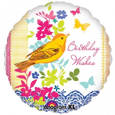 Birthday Bird Foil Balloon - 18"/45cm, Anagram 1991901