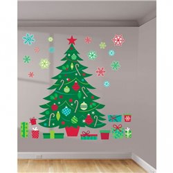 Whimsical Christmas Wall Art Decorating Kit, Amscan 670202