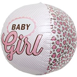 Baby Girl Orbz Foil Balloon - 17"/43cm, Northstar Balloons 01026